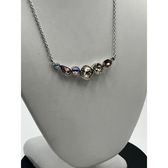 Touchstone Swarovski Crystal Retired Line in The Sand Pink Tan Necklace 1471N - Picture 4 of 9